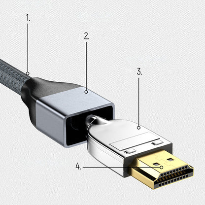 Wozinsky HDMI 2.1 Kabel 8K 60 Hz 48 Gbps / 4K 120 Hz / 2K 144 Hz 1 m Silver (WHDMI-10)