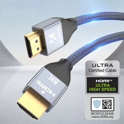 Wozinsky HDMI 2.1 Kabel 8K 60 Hz 48 Gbps / 4K 120 Hz / 2K 144 Hz 1 m Silver (WHDMI-10)