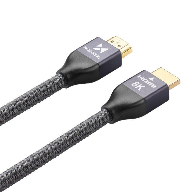 Wozinsky HDMI 2.1 Kabel 8K 60 Hz 48 Gbps / 4K 120 Hz / 2K 144 Hz 2 m Silver (WHDMI-20)