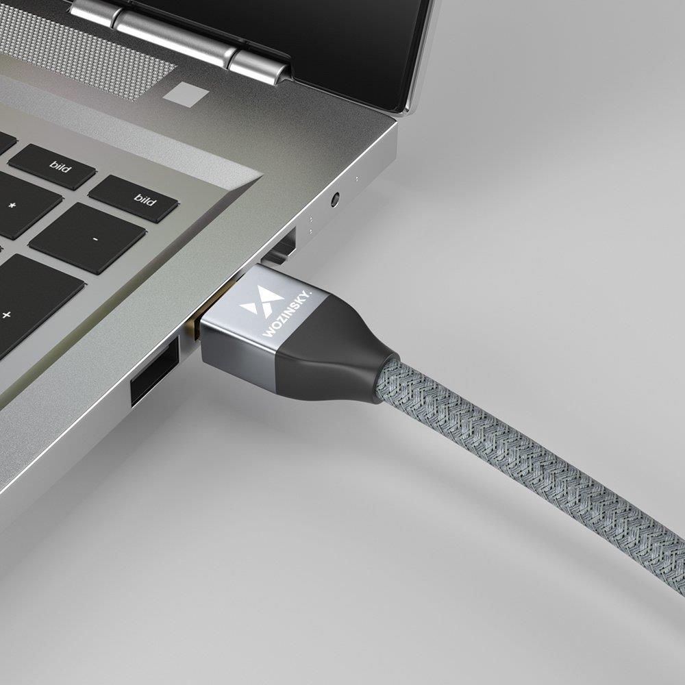 Wozinsky HDMI 2.1 Kabel 8K 60 Hz 48 Gbps / 4K 120 Hz / 2K 144 Hz 2 m Silver (WHDMI-20)