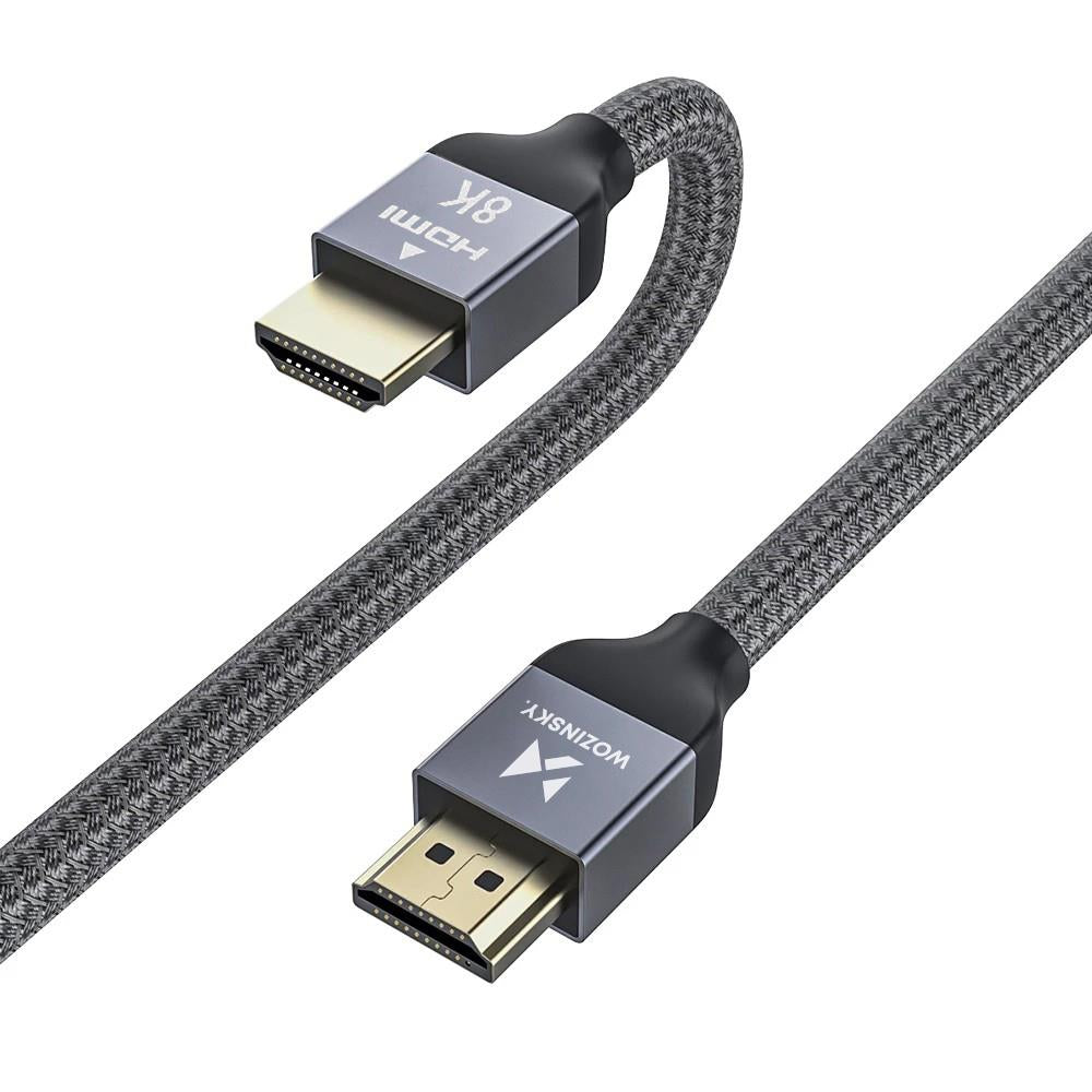 Wozinsky HDMI 2.1 Kabel 8K 60 Hz 48 Gbps / 4K 120 Hz / 2K 144 Hz 2 m Silver (WHDMI-20)