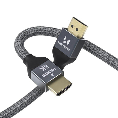 Wozinsky HDMI 2.1 Kabel 8K 60 Hz 48 Gbps / 4K 120 Hz / 2K 144 Hz 3 m Silver (WHDMI-30)