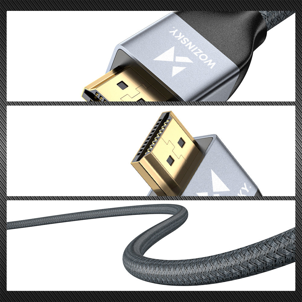Wozinsky HDMI 2.1 Kabel 8K 60 Hz 48 Gbps / 4K 120 Hz / 2K 144 Hz 5 m Silver (WHDMI-50)