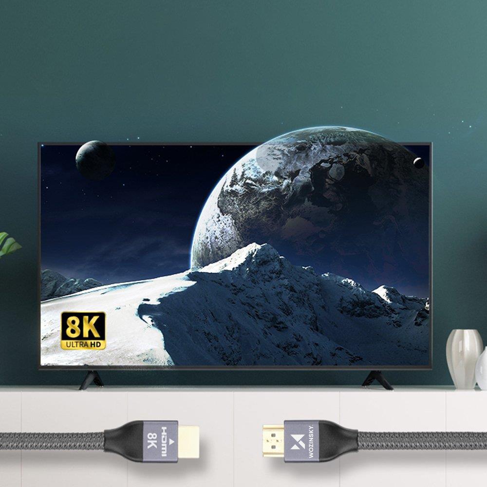 Wozinsky HDMI 2.1 Kabel 8K 60 Hz 48 Gbps / 4K 120 Hz / 2K 144 Hz 5 m Silver (WHDMI-50)