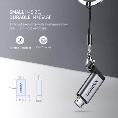 Ugreen USB-C to Micro-USB Adapter - Grey