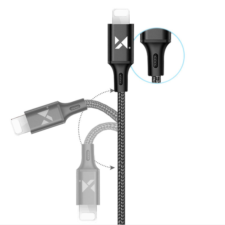 Wozinsky-kabel USB - Lightning 2,4A 1m svart (WUC-L1B)