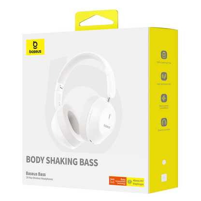 Baseus Bass 30 Max Wireless Headphones - Vit