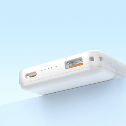 Dudao K14S USB-A / USB-C / MagSafe trådlös powerbank 20W 5000mAh - vit