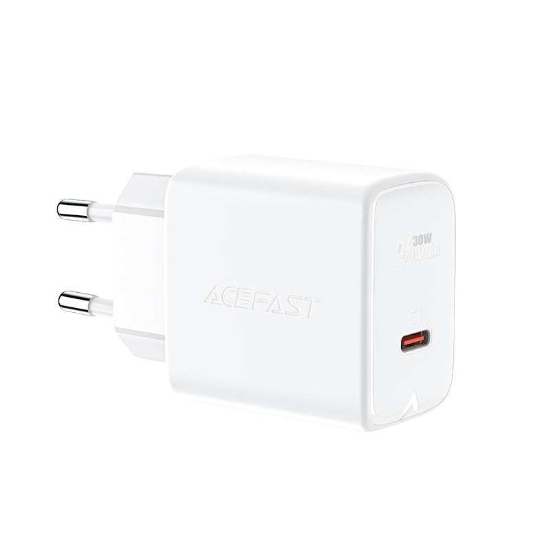 Acefast laddare GaN USB typ C 30W, PD, QC 3.0, AFC, FCP vit (A21 vit)