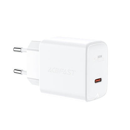 Acefast laddare GaN USB typ C 30W, PD, QC 3.0, AFC, FCP vit (A21 vit)