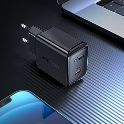 Acefast laddare GaN USB typ C 30W, PD, QC 3.0, AFC, FCP vit (A21 vit)