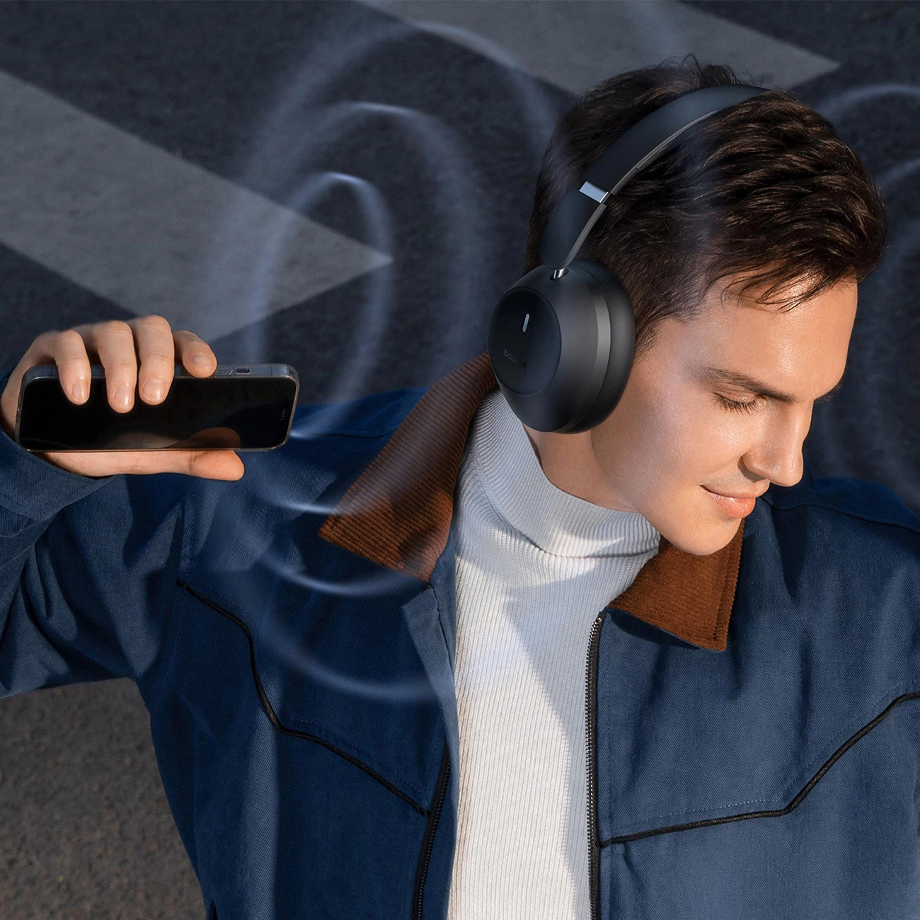 Baseus Bass 30 Max Wireless Headphones - Svart
