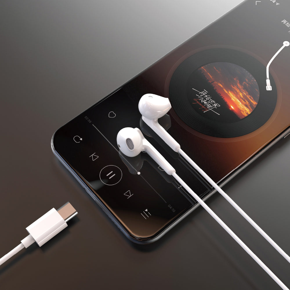Dudao X3C In-Ear Wired USB-C Headphones 1,2m - Vit