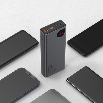 Baseus Adaman powerbank 2x USB / 1x USB Type C / 1x micro USB 20000mAh 65W Quick Charge 3.0 Power Delivery black