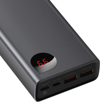 Baseus Adaman powerbank 2x USB / 1x USB Type C / 1x micro USB 20000mAh 65W Quick Charge 3.0 Power Delivery black