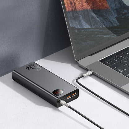 Baseus Adaman powerbank 2x USB / 1x USB Type C / 1x micro USB 20000mAh 65W Quick Charge 3.0 Power Delivery black