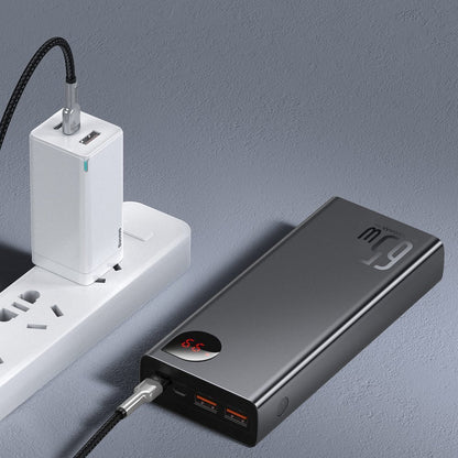 Baseus Adaman powerbank 2x USB / 1x USB Type C / 1x micro USB 20000mAh 65W Quick Charge 3.0 Power Delivery black