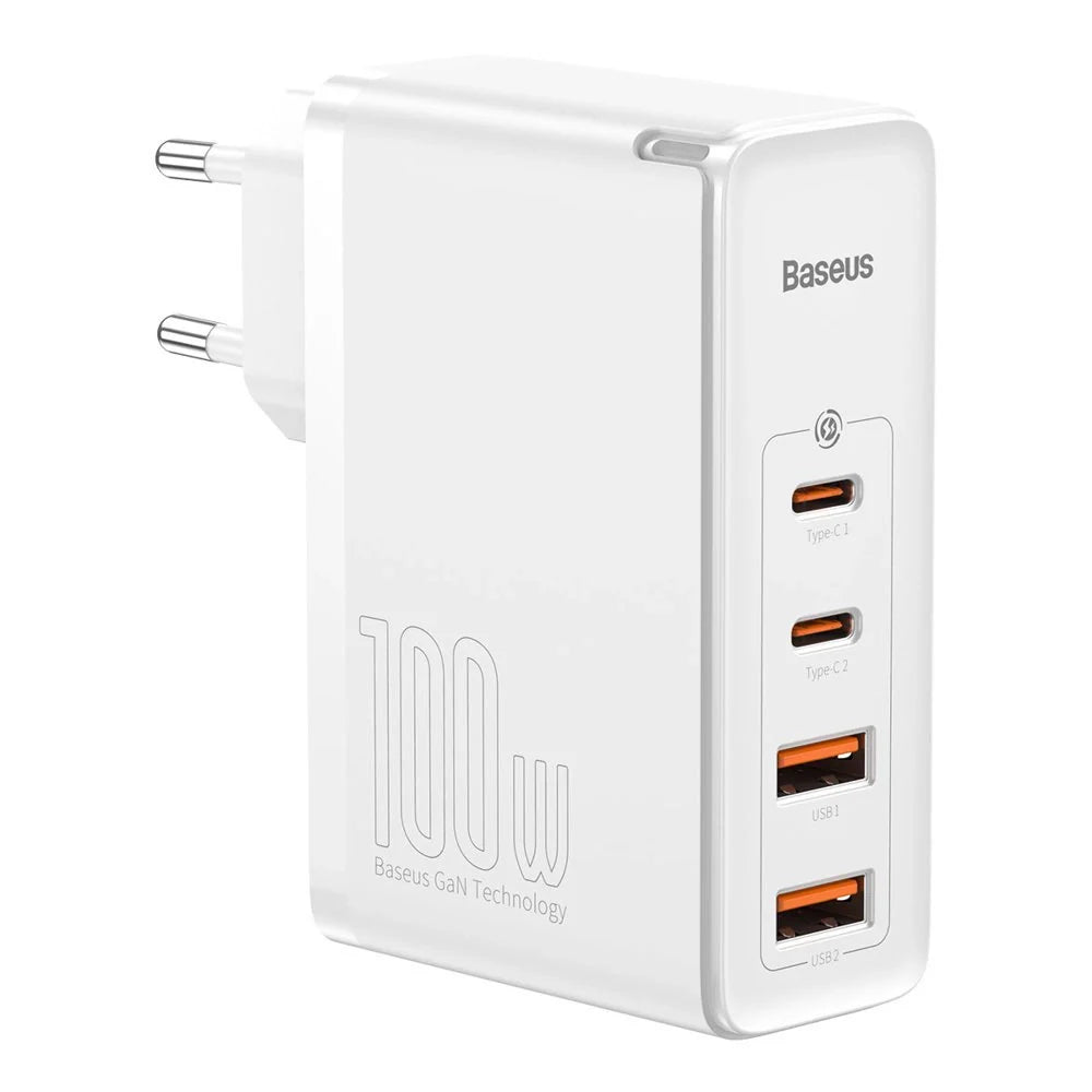 Baseus GaN2 Pro snabbladdare 100W USB / USB Typ C Quick Charge 4+ Strömförsörjning vit