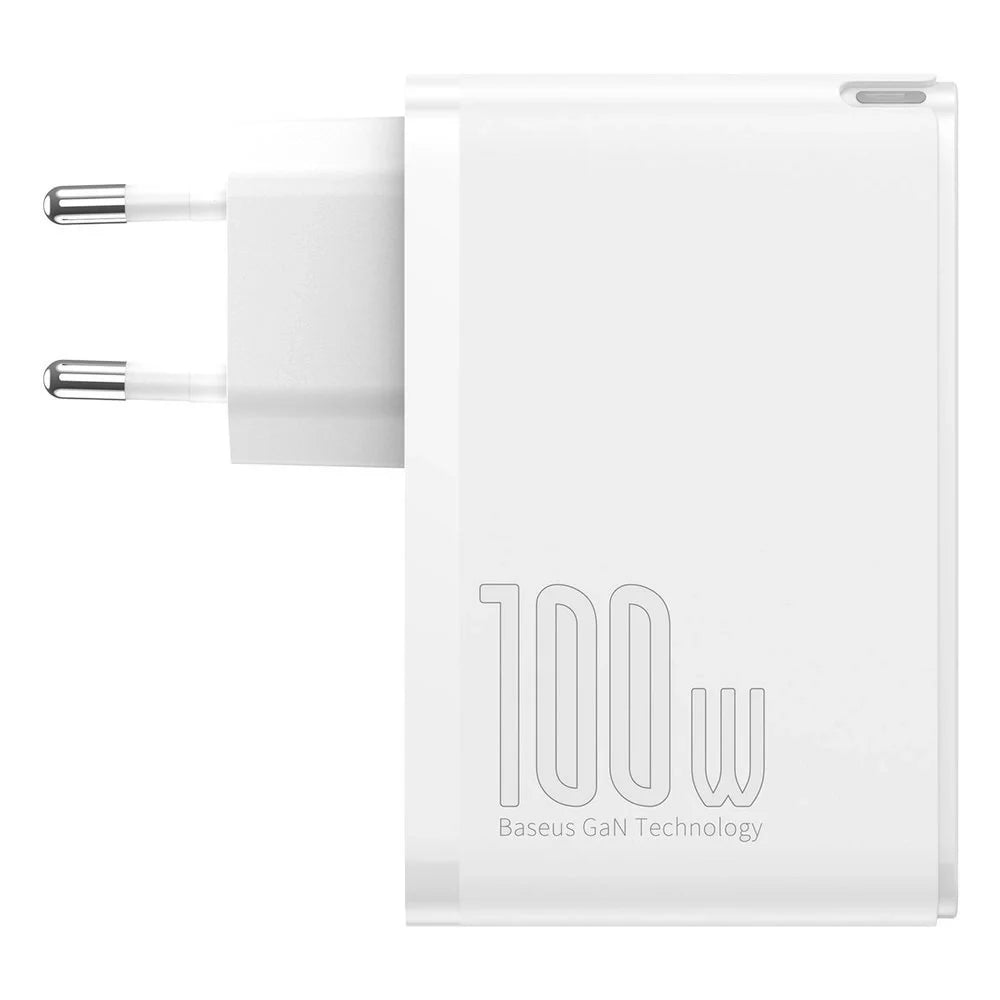 Baseus GaN2 Pro snabbladdare 100W USB / USB Typ C Quick Charge 4+ Strömförsörjning vit