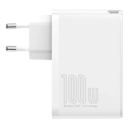 Baseus GaN2 Pro snabbladdare 100W USB / USB Typ C Quick Charge 4+ Strömförsörjning vit