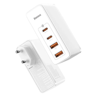 Baseus GaN2 Pro snabbladdare 100W USB / USB Typ C Quick Charge 4+ Strömförsörjning vit