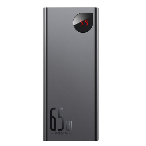 Baseus Adaman powerbank 2x USB / 1x USB Type C / 1x micro USB 20000mAh 65W Quick Charge 3.0 Power Delivery black