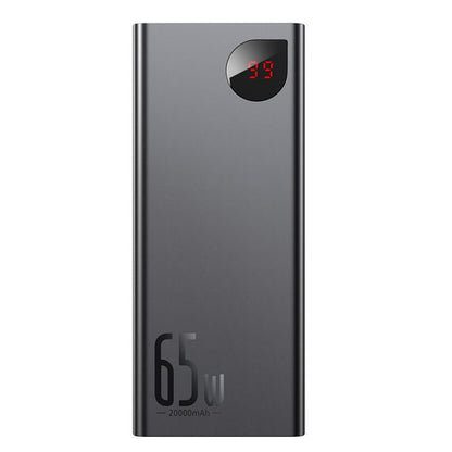 Baseus Adaman powerbank 2x USB / 1x USB Type C / 1x micro USB 20000mAh 65W Quick Charge 3.0 Power Delivery black