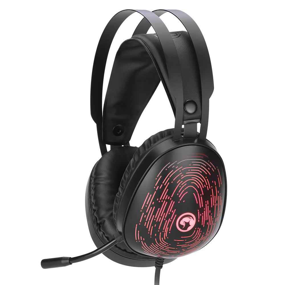 Marvo gaming headset m/mic. Svart/röd