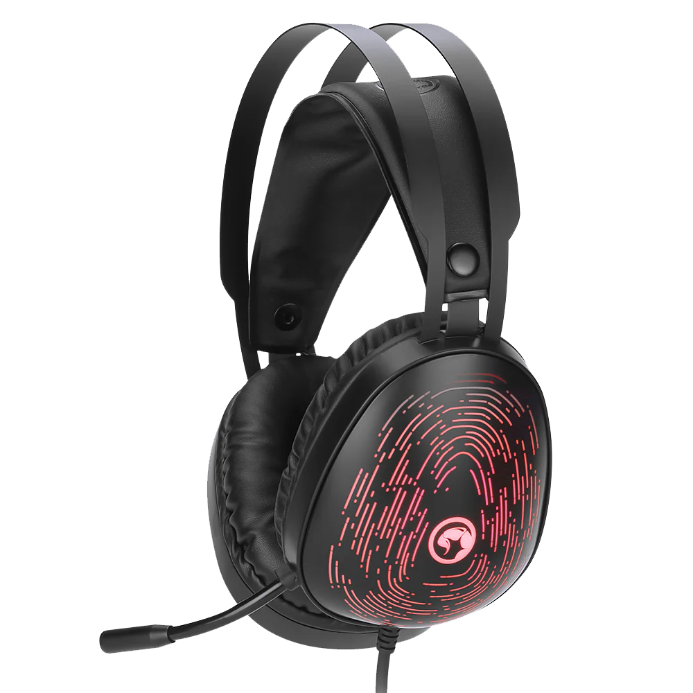 Marvo gaming headset m/mic. Svart/röd