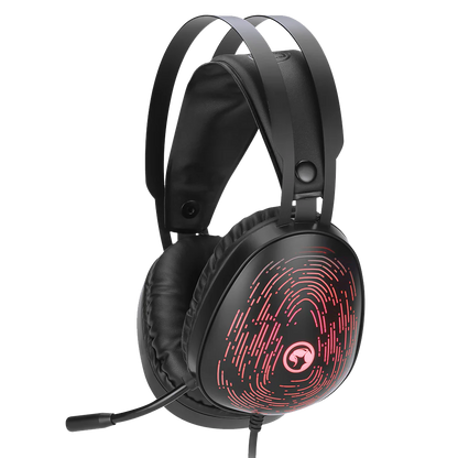 Marvo gaming headset m/mic. Svart/röd